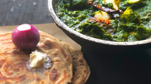 Dhaba Style Saag Paneer with Punjabi Tadka